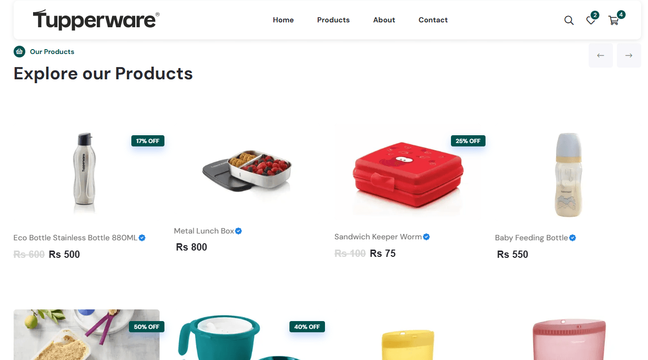 Food storage e-commerce
